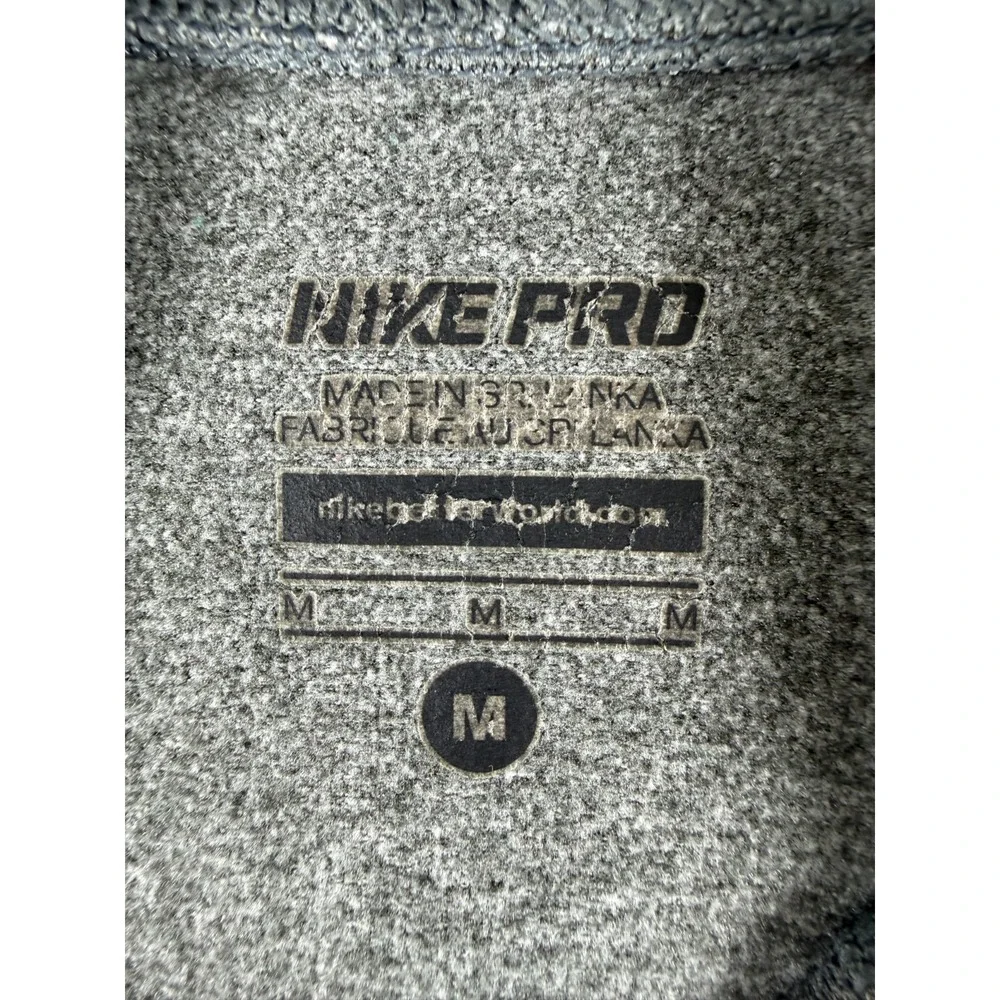 Nike Pro Dri Fit Sweater Womens Medium Gray mock neck 485378-091